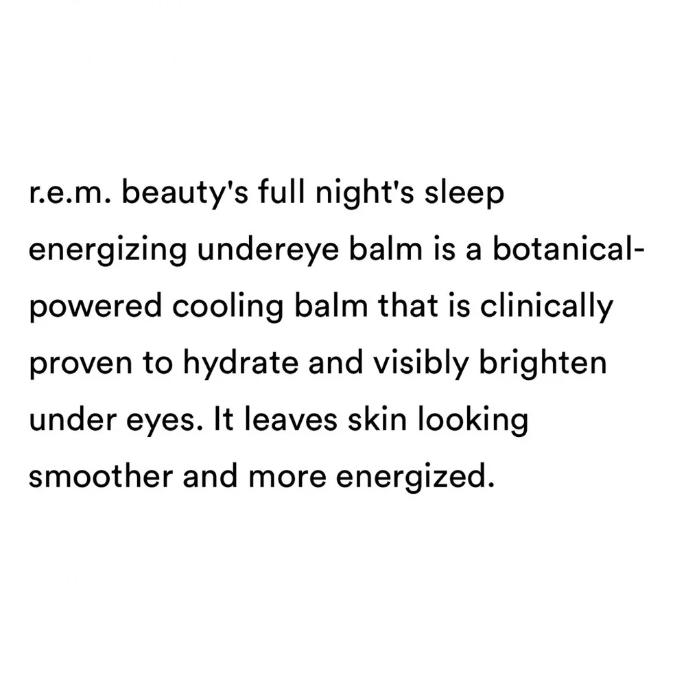 r.e.m. Beauty Full Night’s Sleep Energizing Undereye Balm